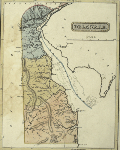 Map of Delaware